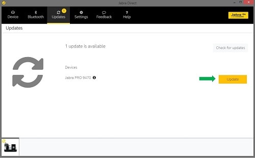 Jabra Evolve Series Certified For MS Teams 3 Step 3 if update is available - update