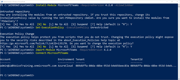 Teams Calling Configuration & Setup 4 Step 12 4.2.0