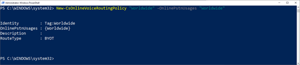 Teams Calling Configuration & Setup 7 voice routing policy