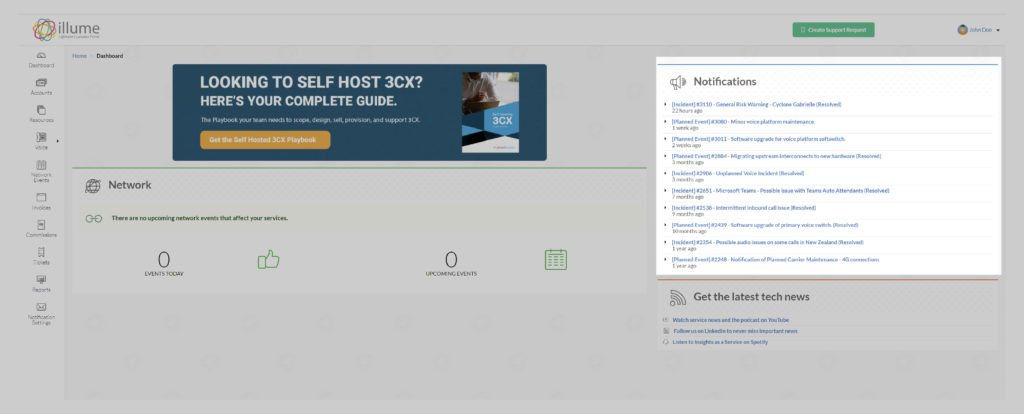 illume homescreen 5 illume dashboard notifications