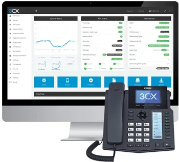 Wholesale SIP Trunks 12 3cx phone system management console