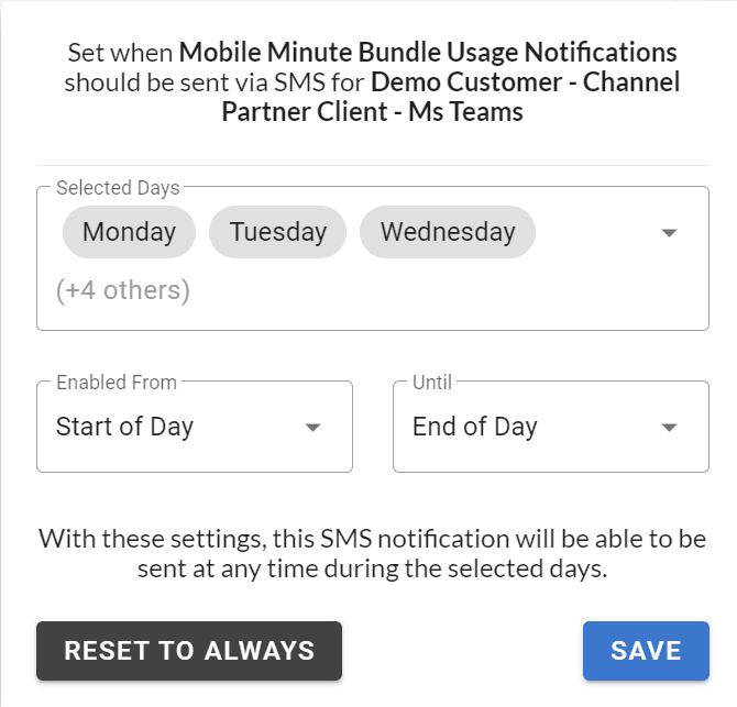 Notification Settings 4 customisation